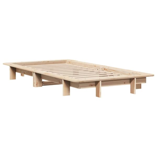 sengeramme uden madras 90x190 cm massivt fyrretræ