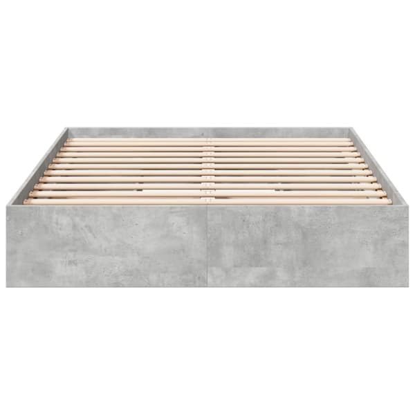 Sängynrunko laatikoilla betoninharmaa 135x190 cm tekninen puu