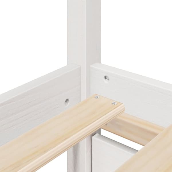 sengeramme uden madras 160x200 cm massivt fyrretræ hvid