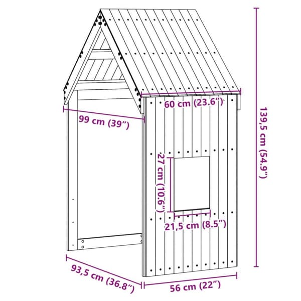 stel til husseng 60x99x139,5 cm massivt fyrretræ gyldenbrun
