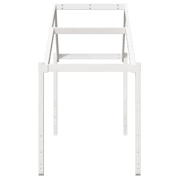 Tak till barnsäng vit 203x95,5x142 cm massiv furu