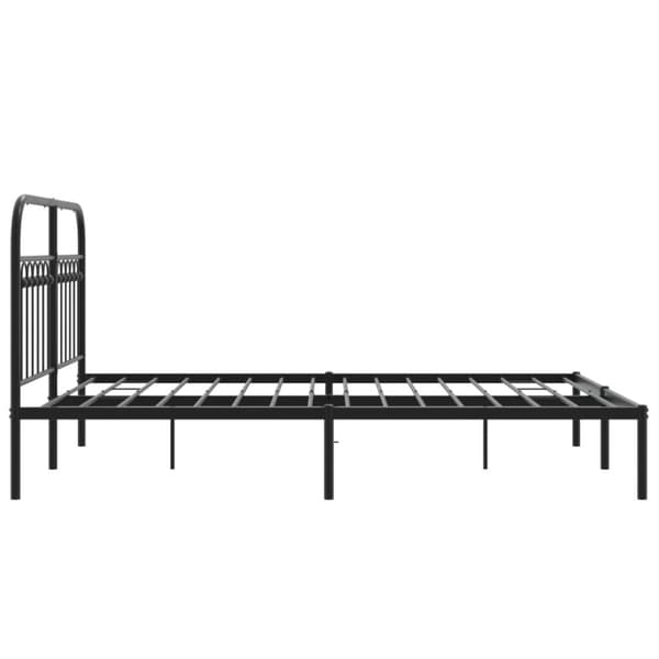 sengeramme med sengegavl 135x190 cm metal sort