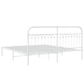 Miniatyrbillede 6 af 8: sengeramme med sengegavl 183x213 cm metal hvid