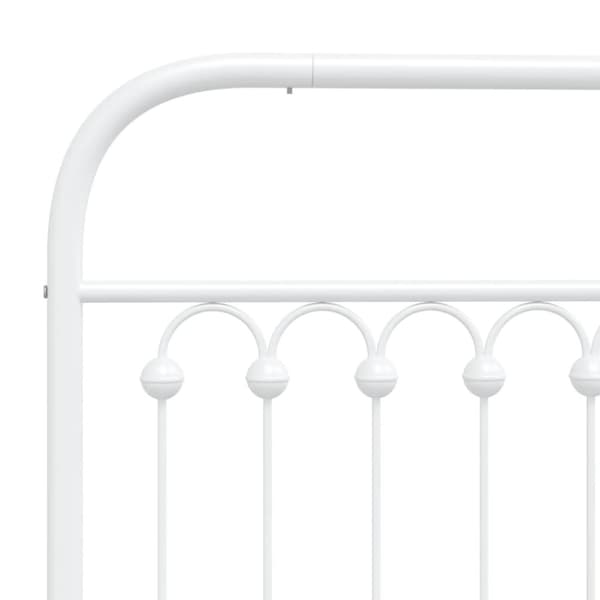 sengeramme med sengegavl 183x213 cm metal hvid