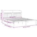 Miniatyrbillede 8 af 8: sengeramme med sengegavl 183x213 cm metal hvid