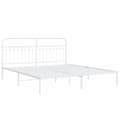 Miniatyrbillede 2 af 8: sengeramme med sengegavl 183x213 cm metal hvid