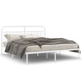 Miniatyrbillede 1 af 8: sengeramme med sengegavl 183x213 cm metal hvid