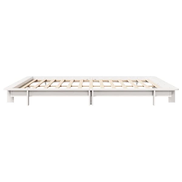 sengeramme uden madras 180x200 cm massivt fyrretræ hvid