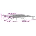 Miniatyrbillede 9 af 9: sengeramme uden madras 180x200 cm massivt fyrretræ hvid