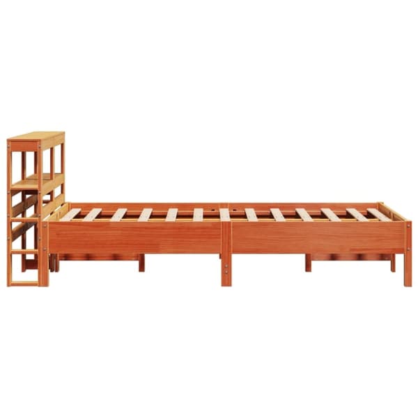 sengeramme uden madras 90x190 cm massivt fyrretræ gyldenbrun
