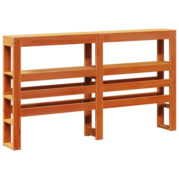 sengeramme uden madras 90x190 cm massivt fyrretræ gyldenbrun