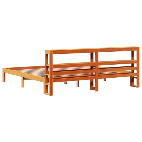 sengeramme uden madras 180x200 cm massivt fyrretræ gyldenbrun