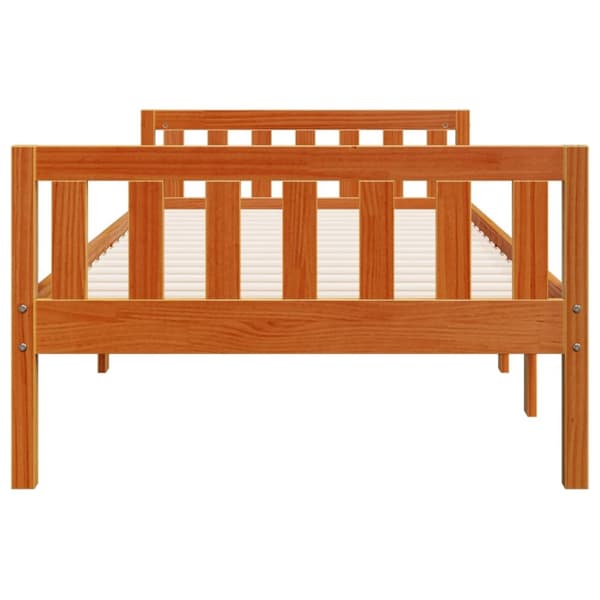 juniorseng uden madras 80x200 cm massivt fyrretræ gyldenbrun