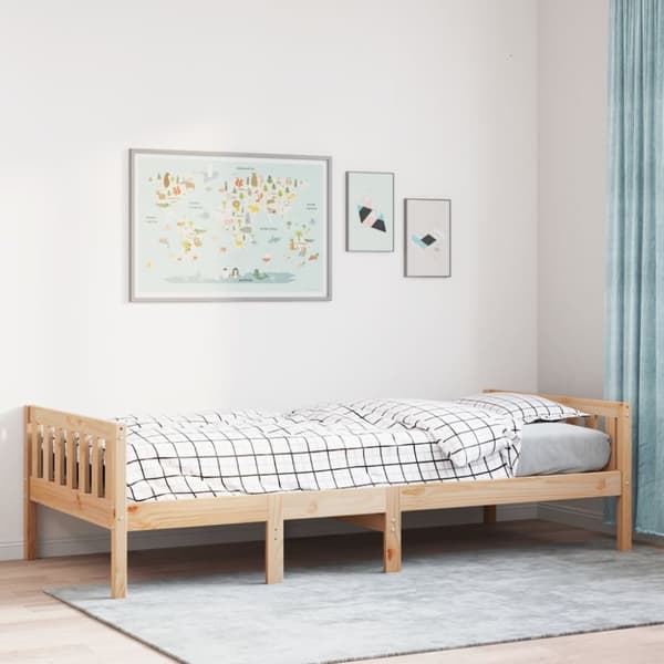 juniorseng uden madras 80x200 cm massivt fyrretræ