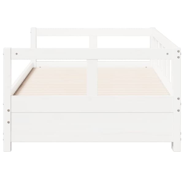 daybed uden madras 80x200 cm massivt fyrretræ hvid