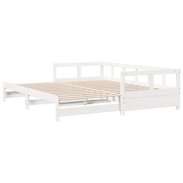 daybed uden madras 80x200 cm massivt fyrretræ hvid