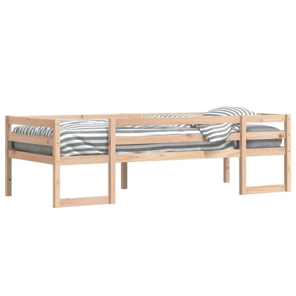 sengeramme til juniorseng 90x190 cm massivt fyrretræ