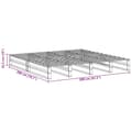 Miniatyrbillede 9 af 9: sengeramme uden madras 200x200 cm massivt fyrretræ hvid