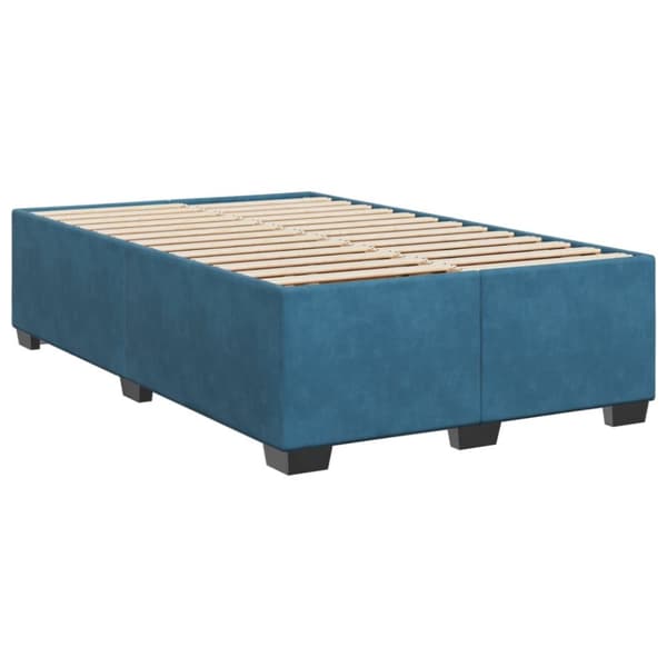 kontinentalseng med madras 120x190 cm velour blå
