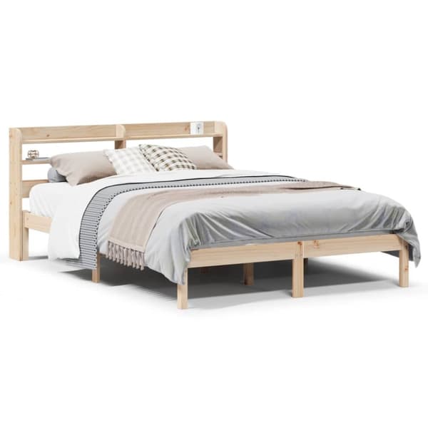 sengeramme uden madras 120x200 cm massivt fyrretræ