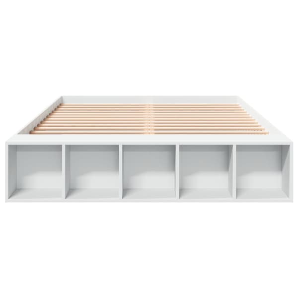 sengestel 160x200 cm konstrueret træ hvid