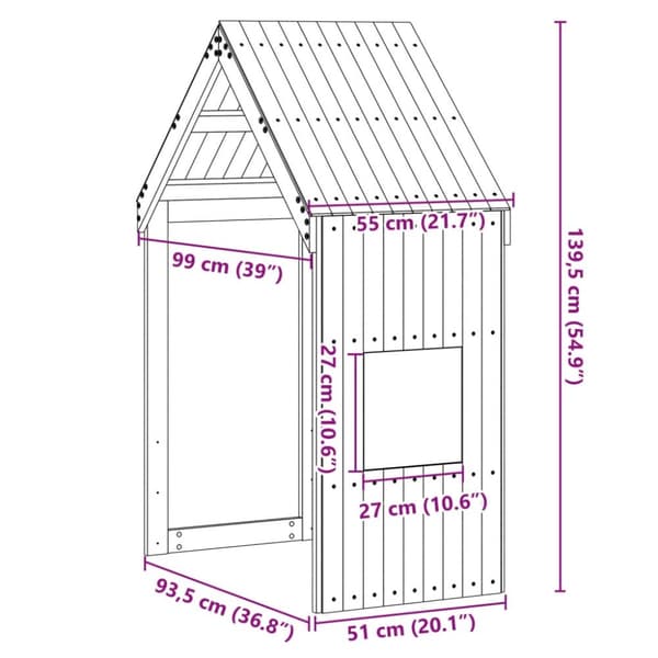 stel til husseng 55x99x139,5 cm massivt fyrretræ gyldenbrun