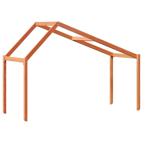 Lastensängyn katos vahanruskea 203x95,5x142 cm täysi mänty