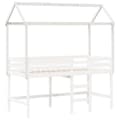 Miniatyrbillede 3 af 9: stel til husseng 207x80,5x151,5 cm massivt fyrretræ hvid