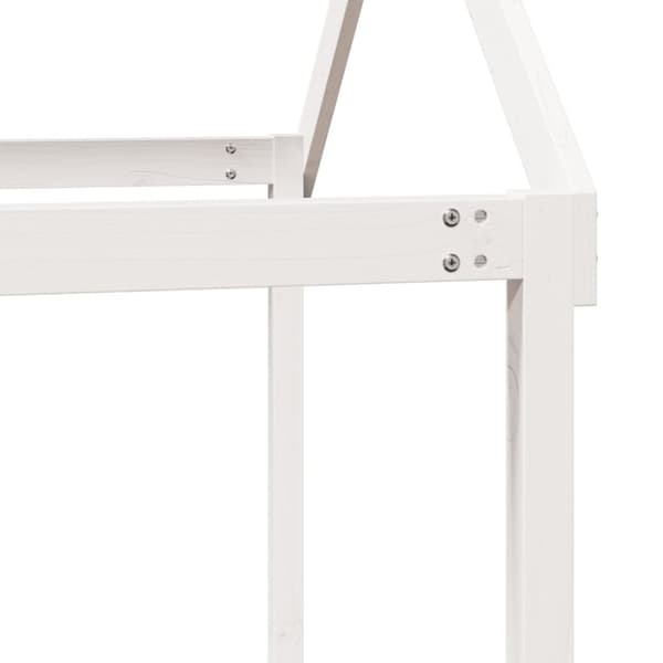 stel til husseng 207x80,5x151,5 cm massivt fyrretræ hvid