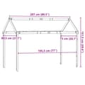Miniatyrbillede 9 af 9: stel til husseng 207x80,5x151,5 cm massivt fyrretræ hvid