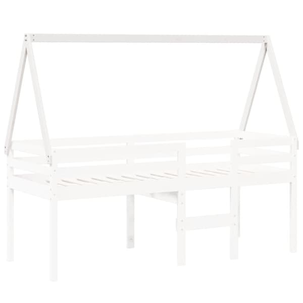 stel til husseng 199x80,5x88 cm massivt fyrretræ hvid