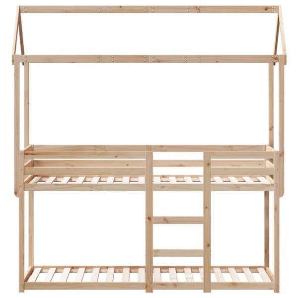 Våningssäng med tak 75x190 cm massiv furu