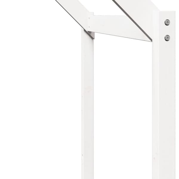 Våningssäng med tak vit 75x190 cm massiv furu