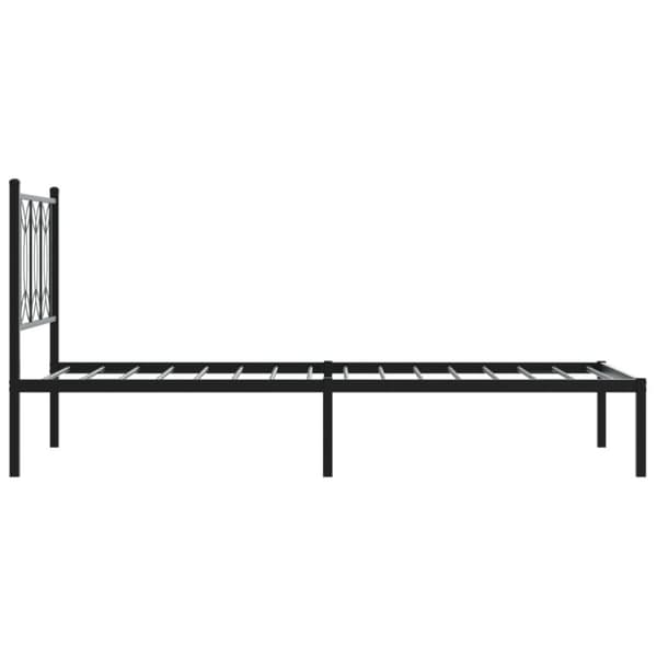 sengeramme med sengegavl 75x190 cm metal sort