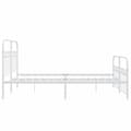 Miniatyrbillede 5 af 8: sengeramme med sengegavl og fodgærde 150x200 cm metal hvid