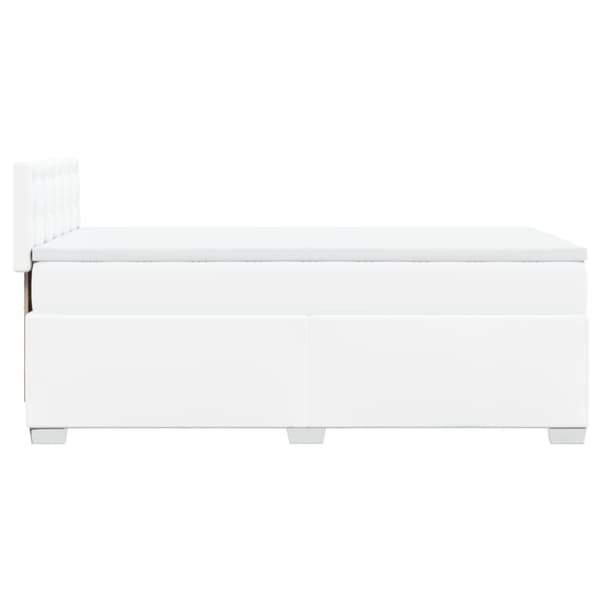 kontinentalseng med madras 80x200 cm kunstlæder hvid