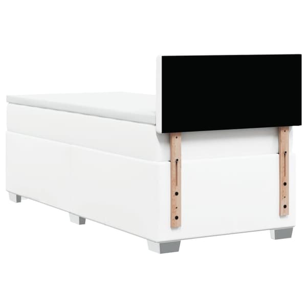 kontinentalseng med madras 80x200 cm kunstlæder hvid