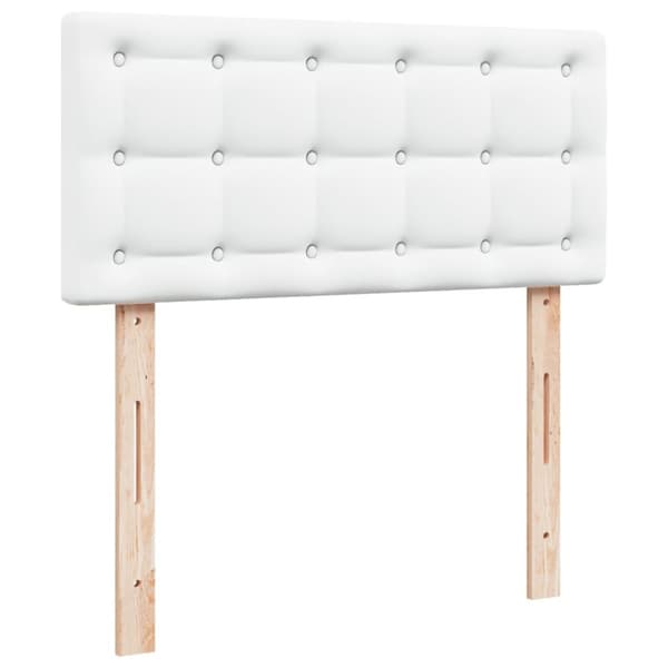 kontinentalseng med madras 80x200 cm kunstlæder hvid