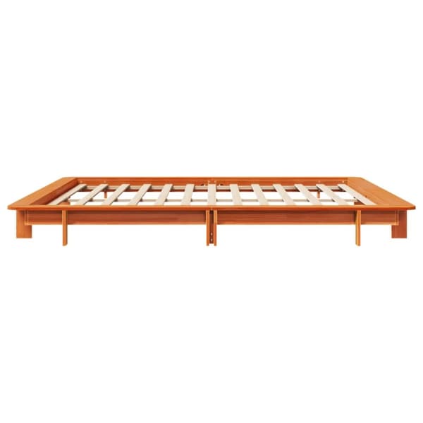 sengeramme uden madras 180x200 cm massivt fyrretræ gyldenbrun