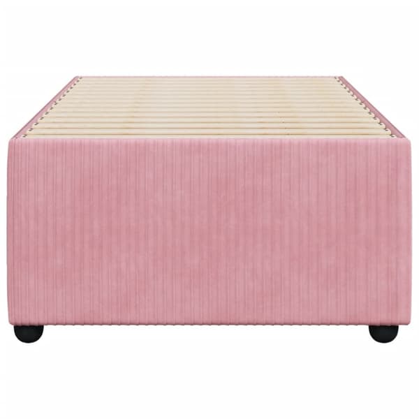 sengeramme 90x190 cm fløjl pink