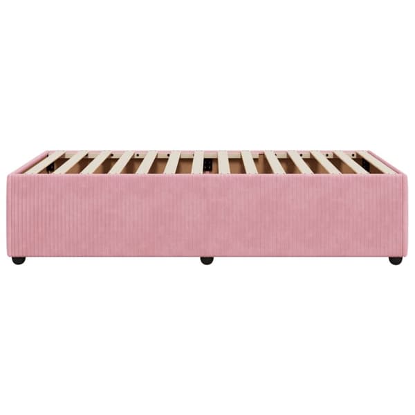 sengeramme 90x190 cm fløjl pink