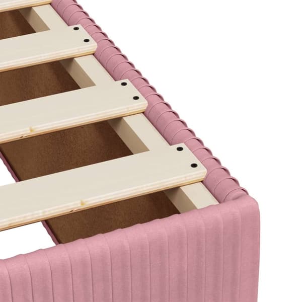 sengeramme 90x190 cm fløjl pink