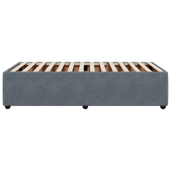 Sängram mörkgrå 90x200 cm sammet