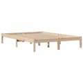 Miniatyrbillede 7 af 10: sengeramme uden madras 135x190 cm massivt fyrretræ hvid