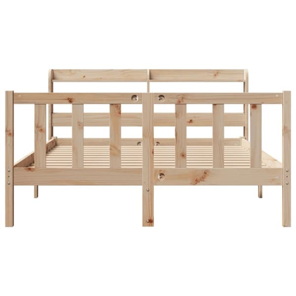 sengeramme uden madras 160x200 cm massivt fyrretræ