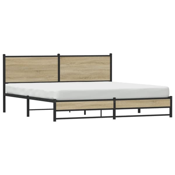 sengeramme uden madras 180x200 cm metal sonoma-eg