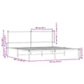 Miniatyrbillede 10 af 10: sengeramme uden madras 180x200 cm metal sonoma-eg