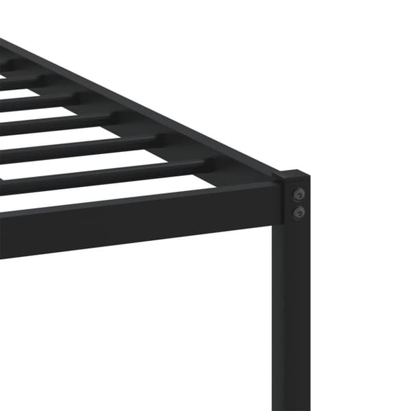 sengeramme uden madras 193x203 cm metal røget egetræsfarve