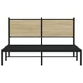 Miniatyrbillede 5 af 10: sengeramme uden madras 140x200 cm metal sonoma-eg