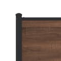 Miniatyrbillede 9 af 10: sengeramme med sengegavl og fodgærde 120x200 cm metal brun eg
